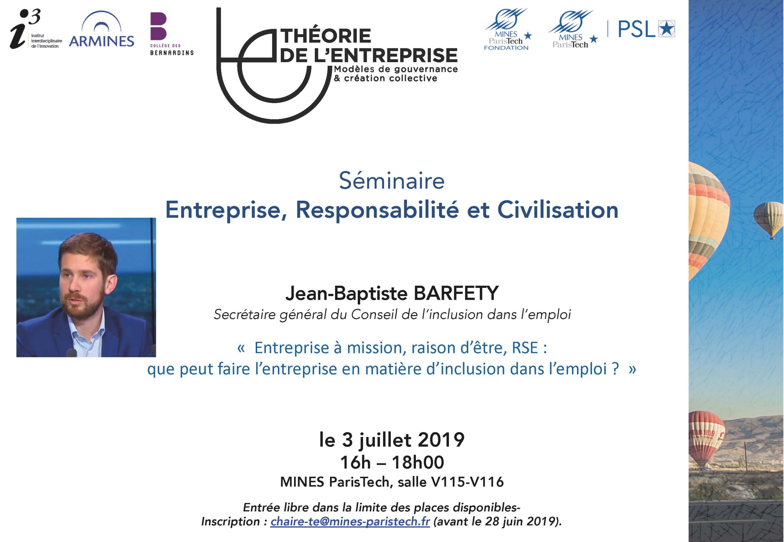 Séminaire ERC 3 juillet